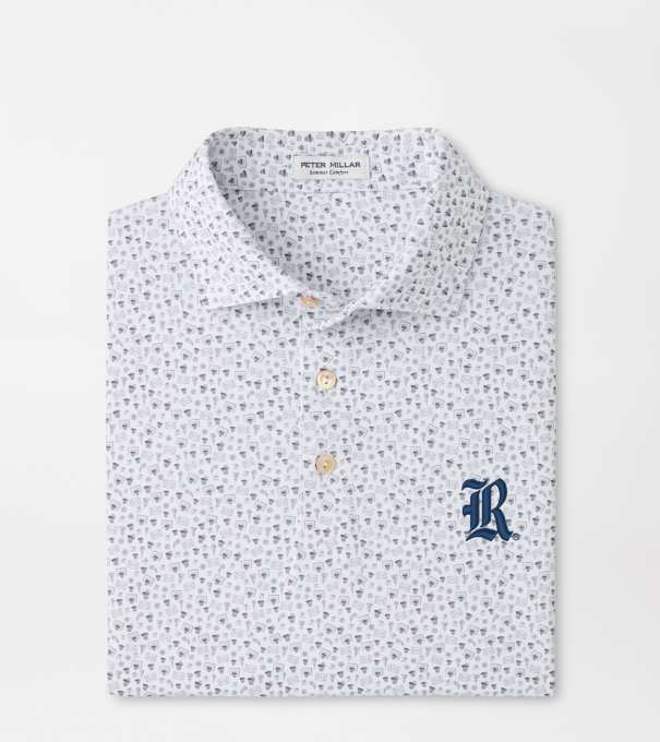 Rice University Buzzer Beater Performance Jersey Polo in White