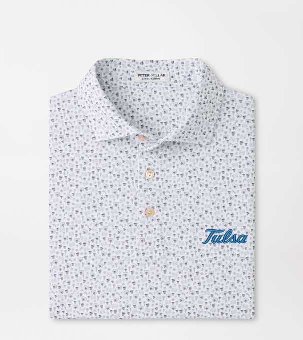 Tulsa Buzzer Beater Performance Jersey Polo in White