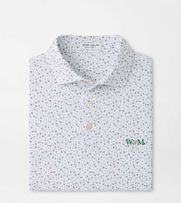 William & Mary Buzzer Beater Performance Jersey Polo in White