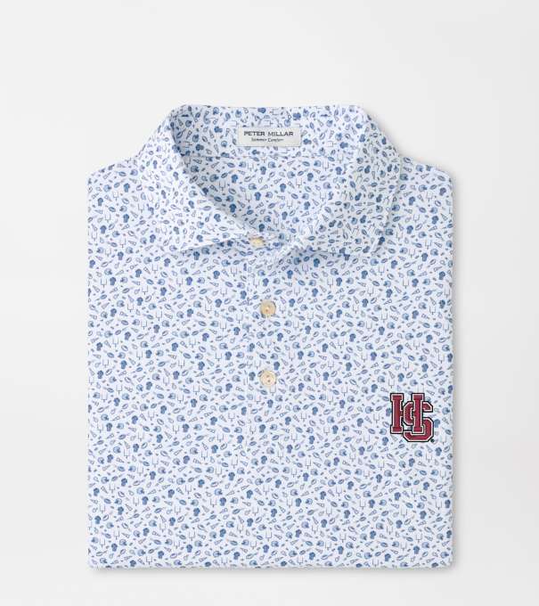 Hampden Sydney Kick Off Performance Jersey Polo in Blue Frost