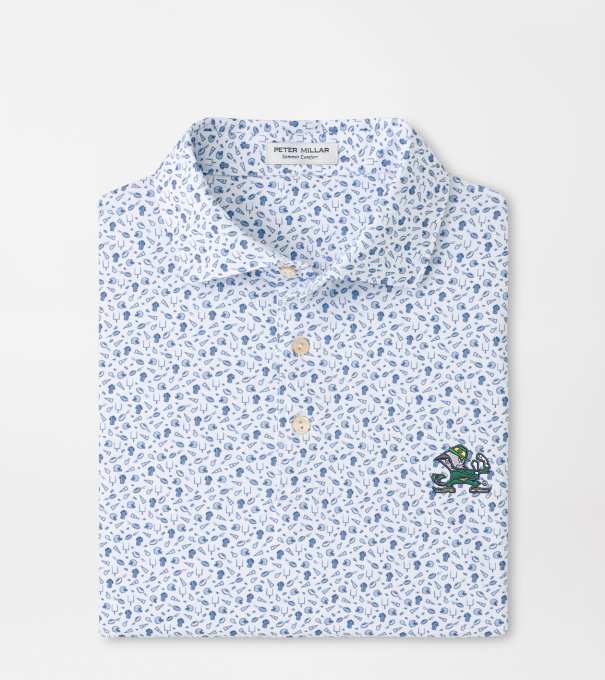 Notre Dame Fighting Irish Kick Off Performance Jersey Polo in Blue Frost