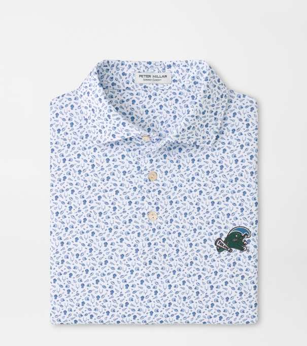 Tulane Green Wave Kick Off Performance Jersey Polo in Blue Frost