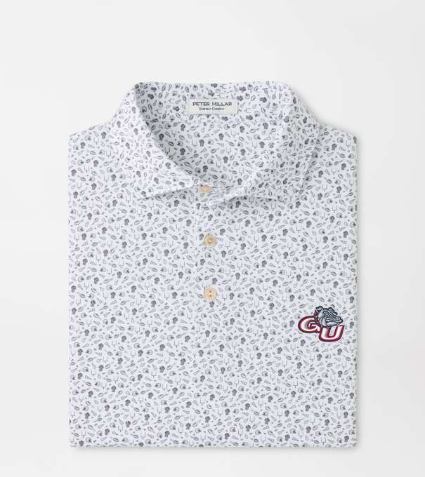 Gonzaga Kick Off Performance Jersey Polo in Gale Grey
