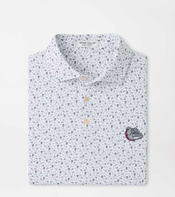 Gonzaga Bulldog Kick Off Performance Jersey Polo in Gale Grey