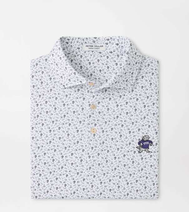 TCU Vault Kick Off Performance Jersey Polo in Gale Grey