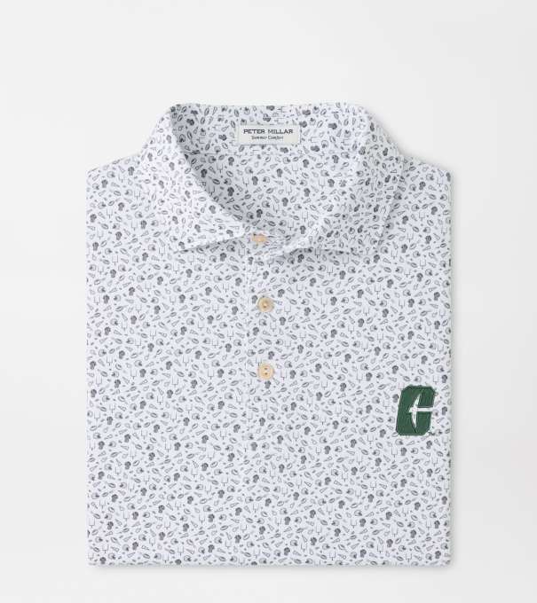 UNC Charlotte Kick Off Performance Jersey Polo in Gale Grey