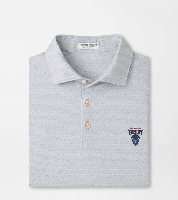 Howard University On The Ball Performance Jersey Polo in British Grey
