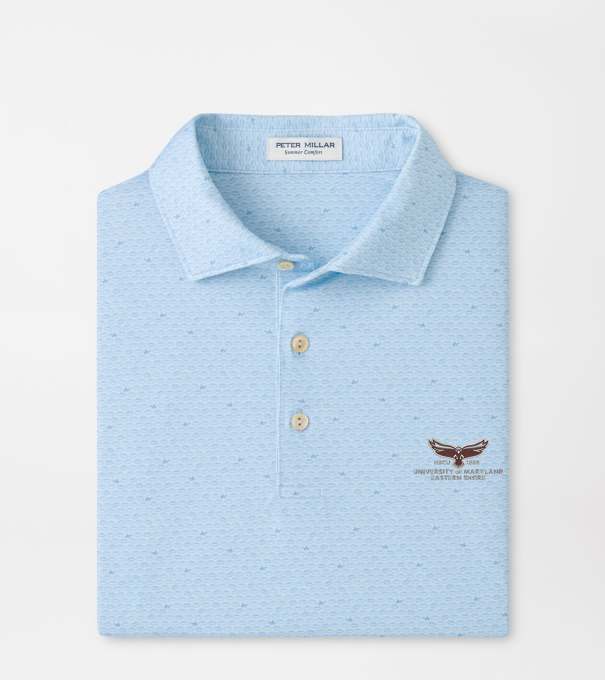 Maryland Eastern Shore On The Ball Performance Jersey Polo in PALE BLUE