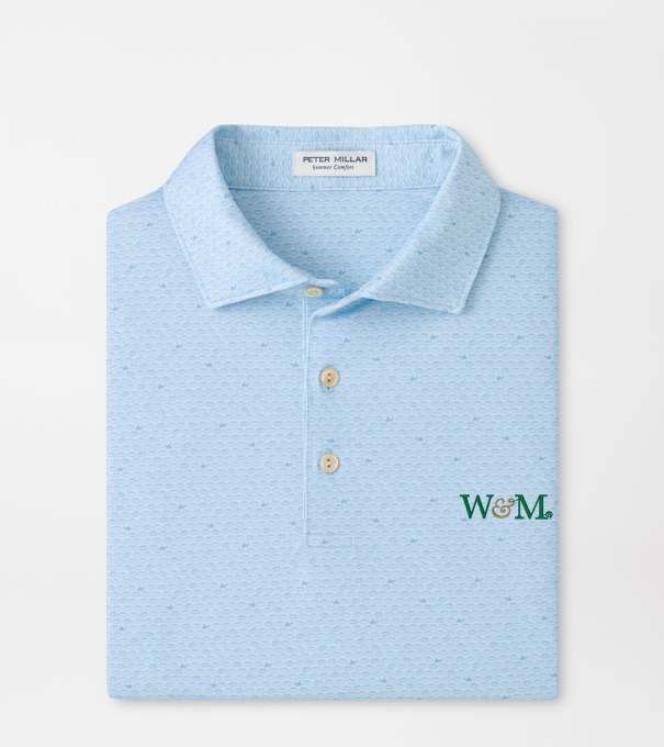 William & Mary On The Ball Performance Jersey Polo in PALE BLUE