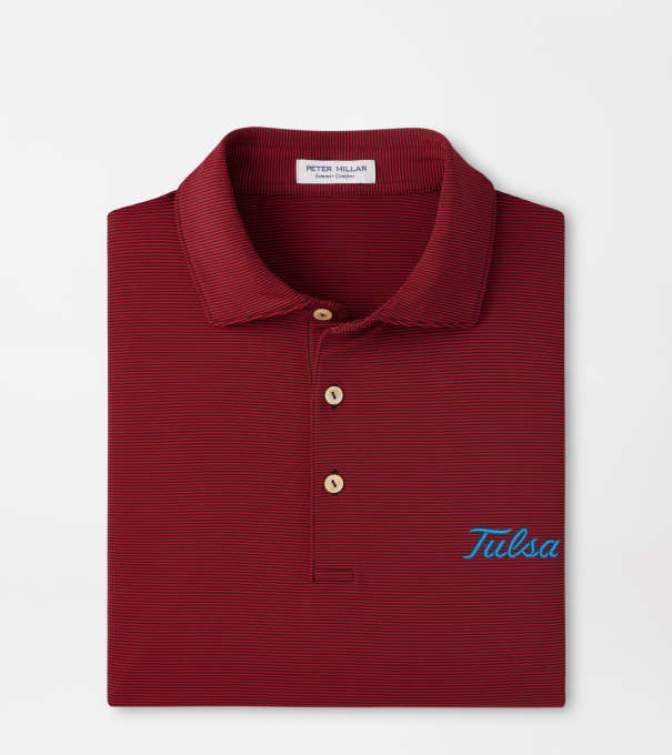 Tulsa Jubilee Performance Jersey Polo in Black / Red3