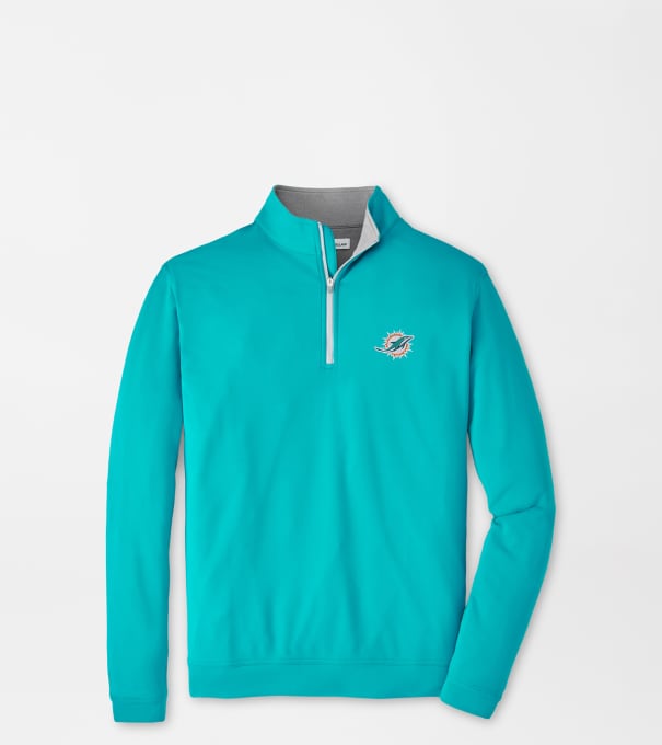 Miami Dolphins Perth Performance Quarter-Zip in AQUA