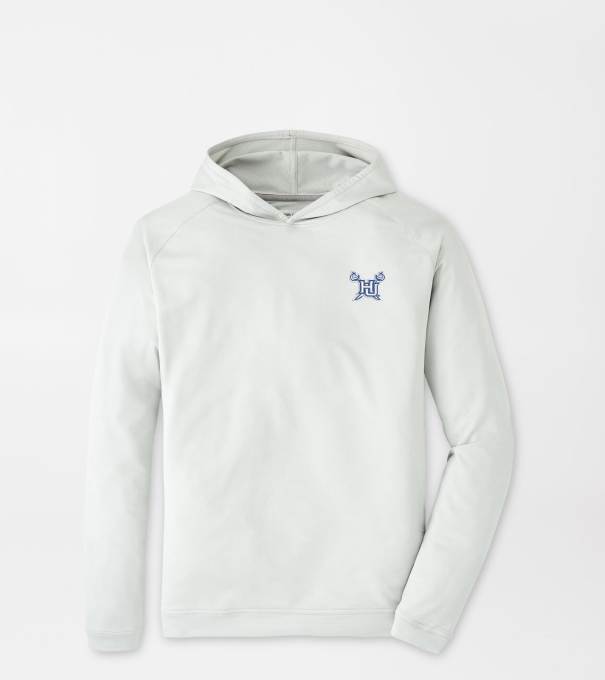 Hampton University Pine Performance Hoodie in British Grey