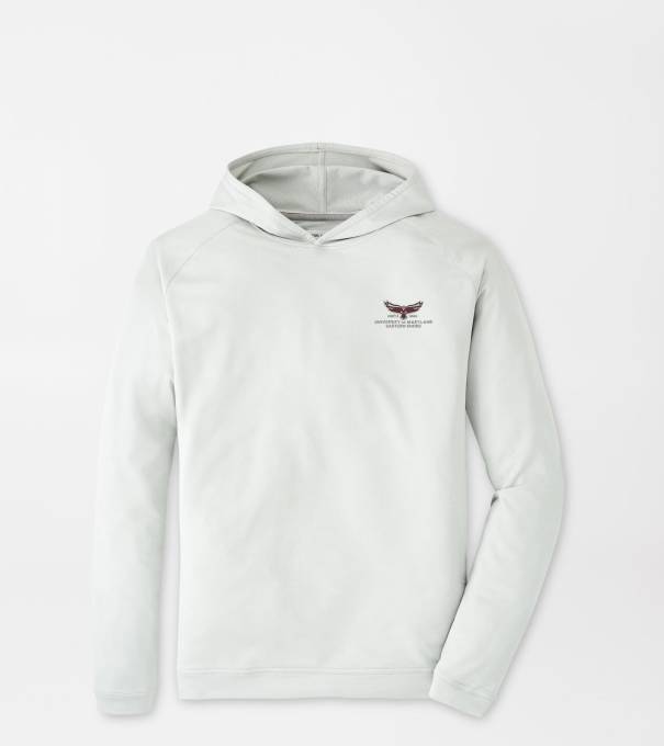 Maryland Eastern Shore Pine Performance Hoodie in British Grey