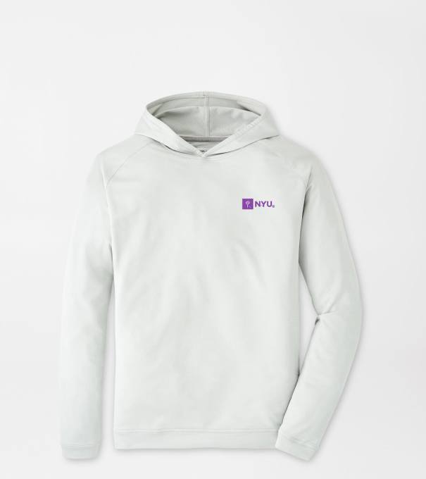 New York University Pine Performance Hoodie in British Grey