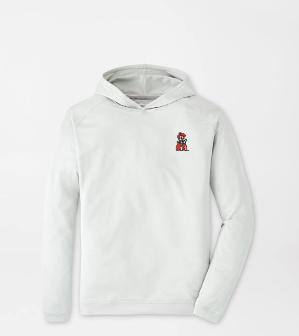 Oklahoma State Pistol Pete Pine Performance Hoodie in British Grey