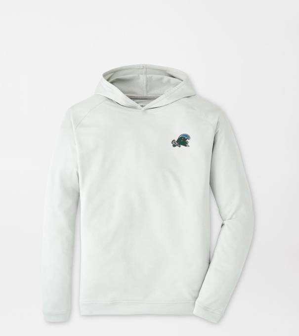 Tulane Green Wave Pine Performance Hoodie in British Grey