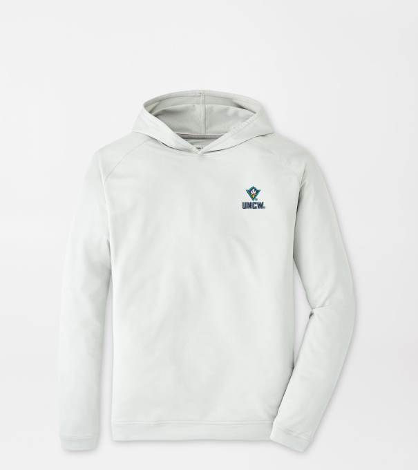 UNCW Pine Performance Hoodie in British Grey