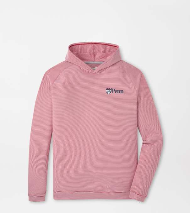 UPenn Pine Sugar Stripe Performance Hoodie in Crimson1
