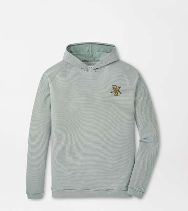Vermont Pine Sugar Stripe Performance Hoodie in Green1