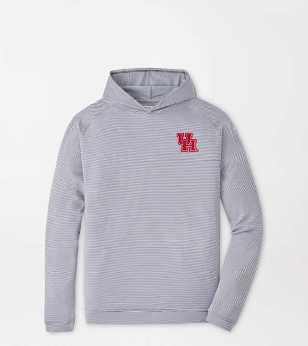 Houston Pine Sugar Stripe Performance Hoodie in Iron