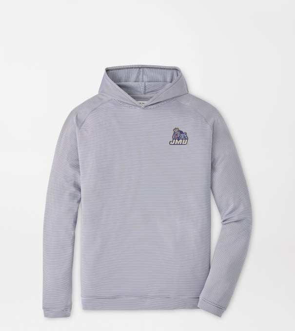 James Madison University Pine Sugar Stripe Performance Hoodie in Iron