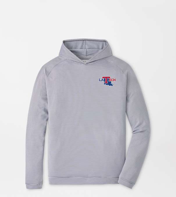 Louisiana Tech Pine Sugar Stripe Performance Hoodie in Iron