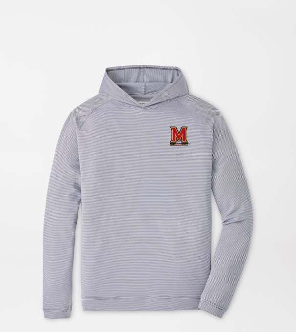 Maryland Pine Sugar Stripe Performance Hoodie in Iron