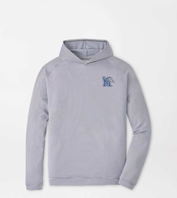 Memphis Pine Sugar Stripe Performance Hoodie in Iron