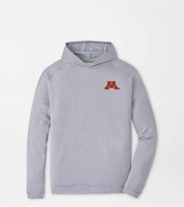 Minnesota Pine Sugar Stripe Performance Hoodie in Iron