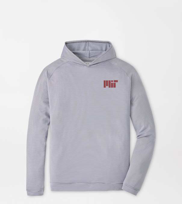 MIT Pine Sugar Stripe Performance Hoodie in Iron
