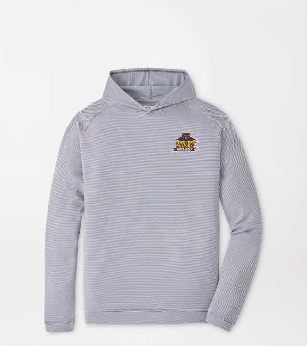 Shaw University Pine Sugar Stripe Performance Hoodie in Iron