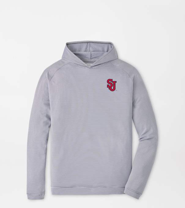 St. Johns University Pine Sugar Stripe Performance Hoodie in Iron