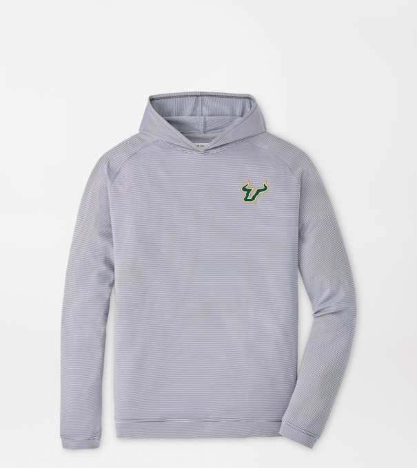 University of South Florida Pine Sugar Stripe Performance Hoodie in Iron