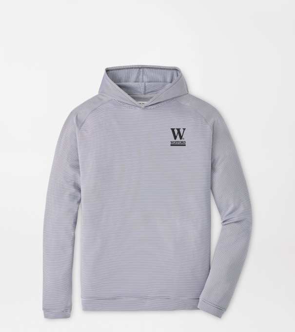 Wofford Pine Sugar Stripe Performance Hoodie in Iron