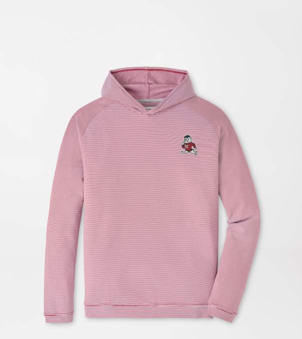 SC State Pine Sugar Stripe Performance Hoodie in Maroon2