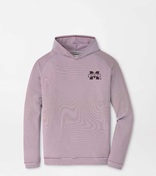 Mississippi State Pine Sugar Stripe Performance Hoodie in Maroon3