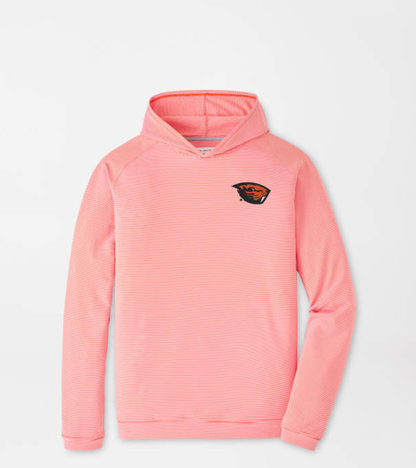 Oregon State Pine Sugar Stripe Performance Hoodie in Orange6