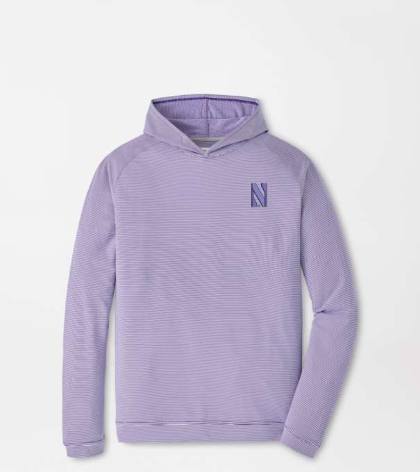 Northwestern Pine Sugar Stripe Performance Hoodie in Purple2