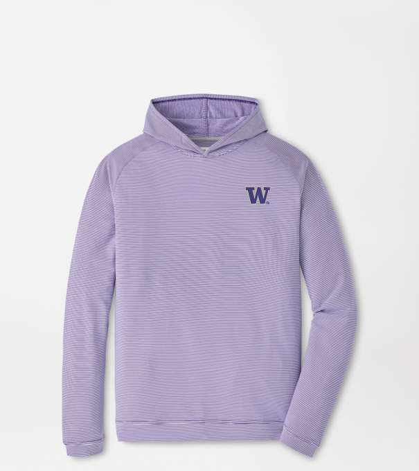 Washington Pine Sugar Stripe Performance Hoodie in Purple2