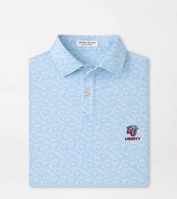 Liberty University Bases Loaded Youth Performance Jersey Polo in PALE BLUE