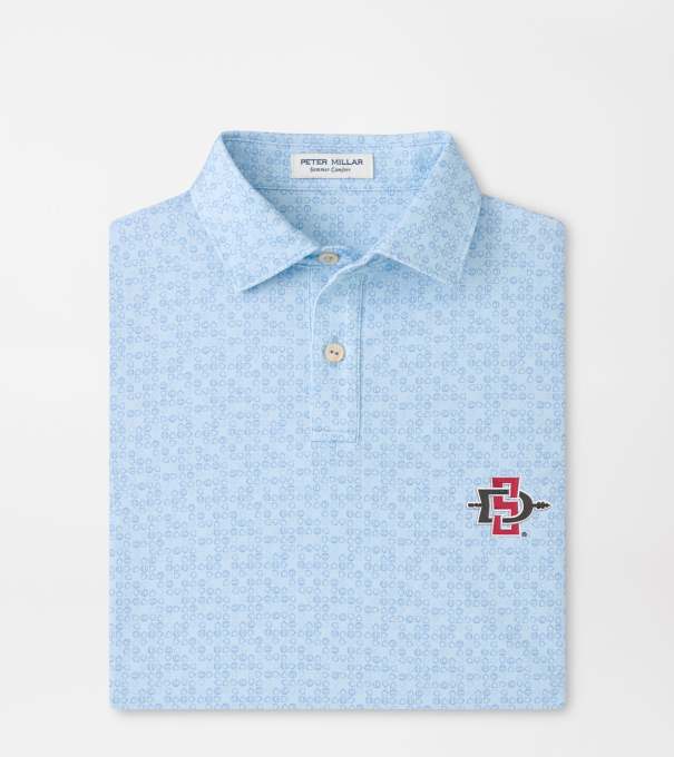 San Diego State Bases Loaded Youth Performance Jersey Polo in PALE BLUE