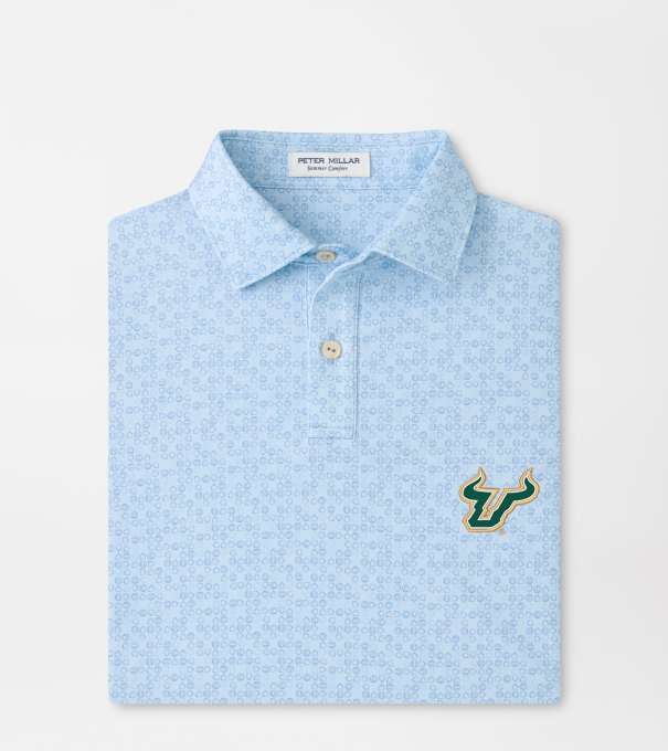 University of South Florida Bases Loaded Youth Performance Jersey Polo in PALE BLUE