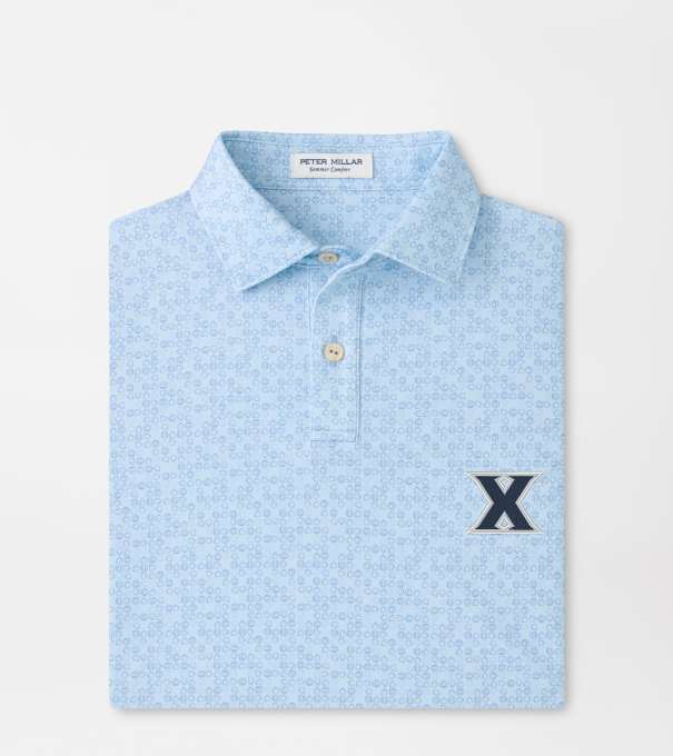 Xavier Bases Loaded Youth Performance Jersey Polo in PALE BLUE