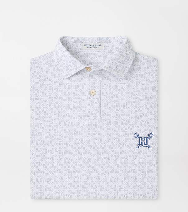 Hampton University Bases Loaded Youth Performance Jersey Polo in White