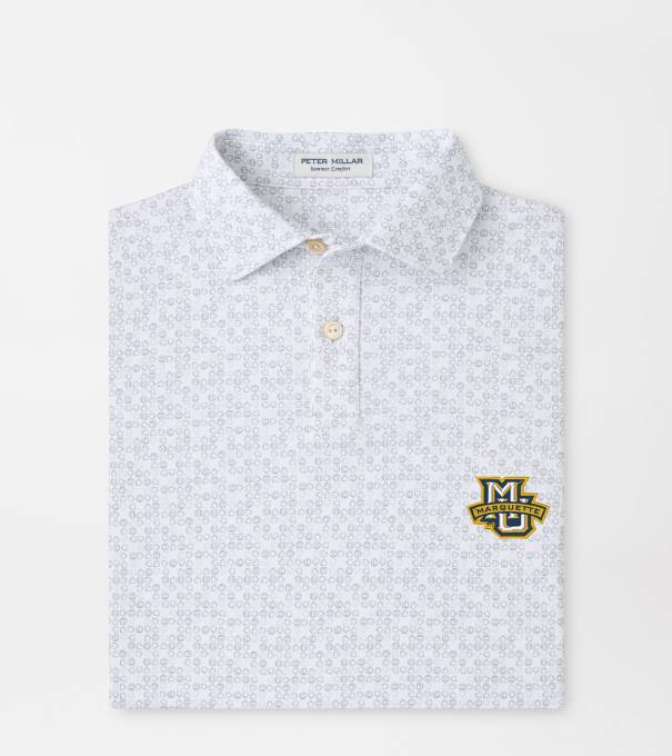 Marquette Bases Loaded Youth Performance Jersey Polo in White