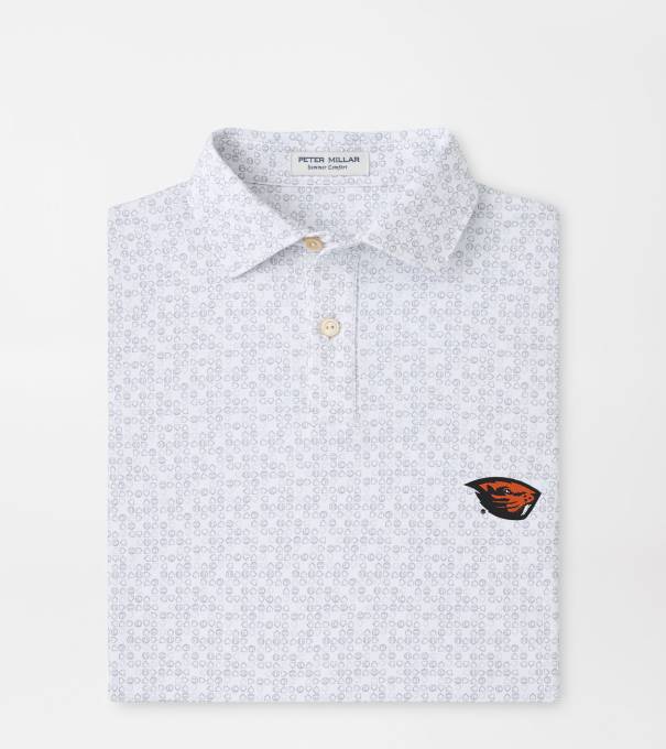 Oregon State Bases Loaded Youth Performance Jersey Polo in White