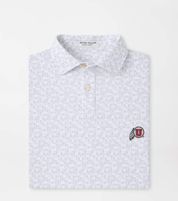 Utah Bases Loaded Youth Performance Jersey Polo in White