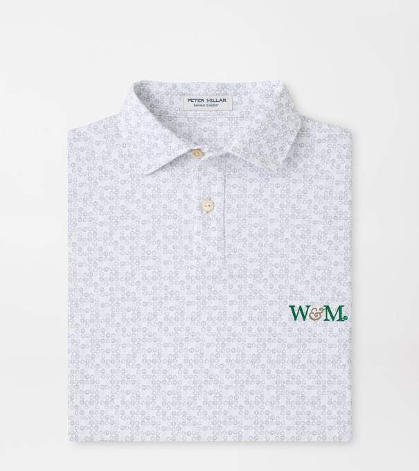 William & Mary Bases Loaded Youth Performance Jersey Polo in White