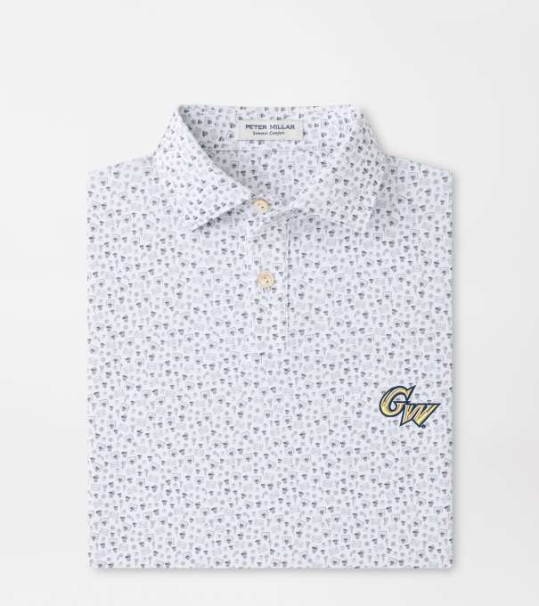 George Washington University Buzzer Beater Youth Performance Jersey Polo in White