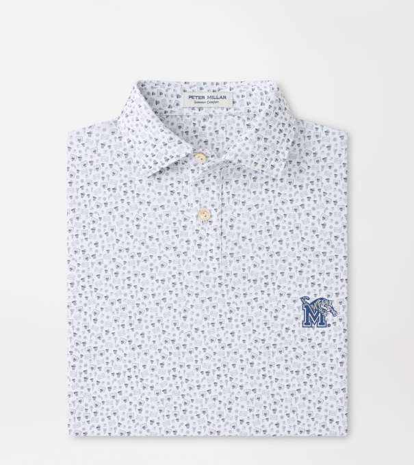 Memphis Buzzer Beater Youth Performance Jersey Polo in White